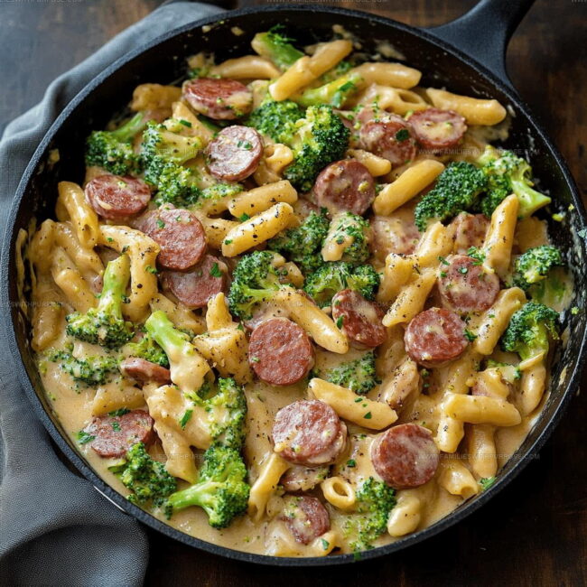 Why Creamy Kielbasa Broccoli Skillet Feels Hearty