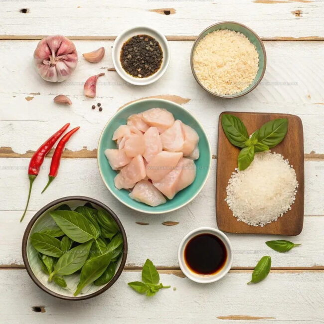 Essential Ingredients For Thai Basil Chicken Fried Rice