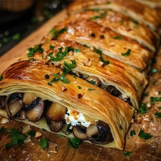 Steps to Make Mushroom Strudel