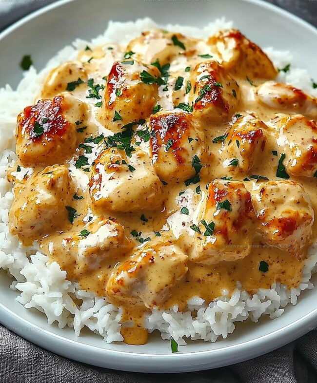How to Make Creamy Smothered Chicken Rice Step by Step