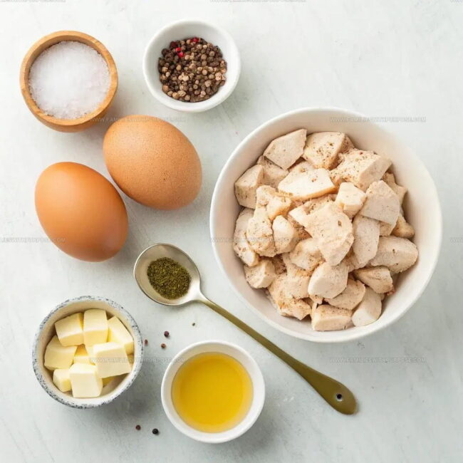 Ingredients Breakdown For Chicken Omelette