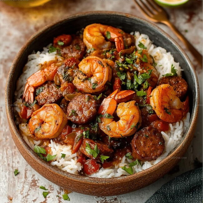 Classic Way to Prepare Cajun Shrimp and Sausage Over Rice