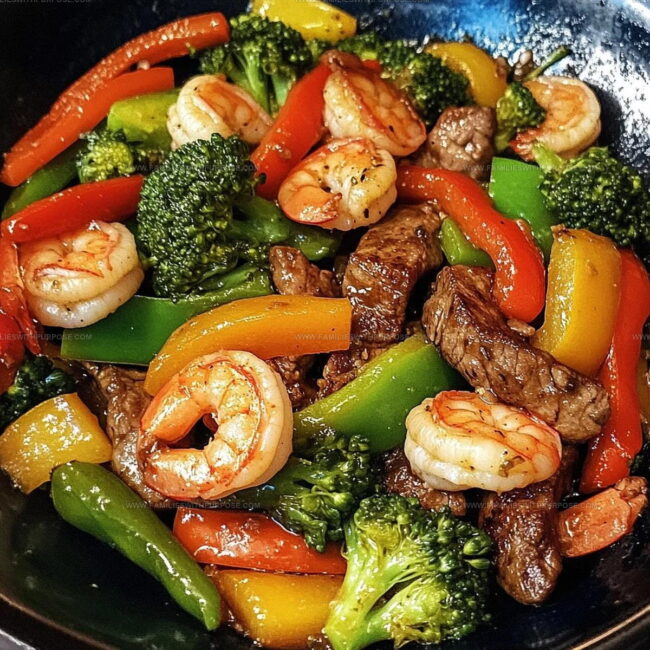 Cooking Method for Steak and Shrimp Stir Fry