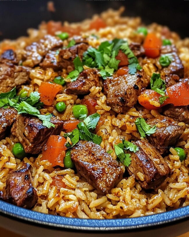 Steps for Making Spicy Cajun Ranch Steak and Rice