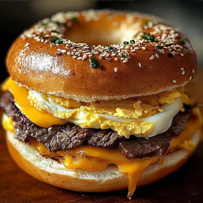 Seared Steak, Farm Eggs, and Melty Cheese for This Breakfast Bagel