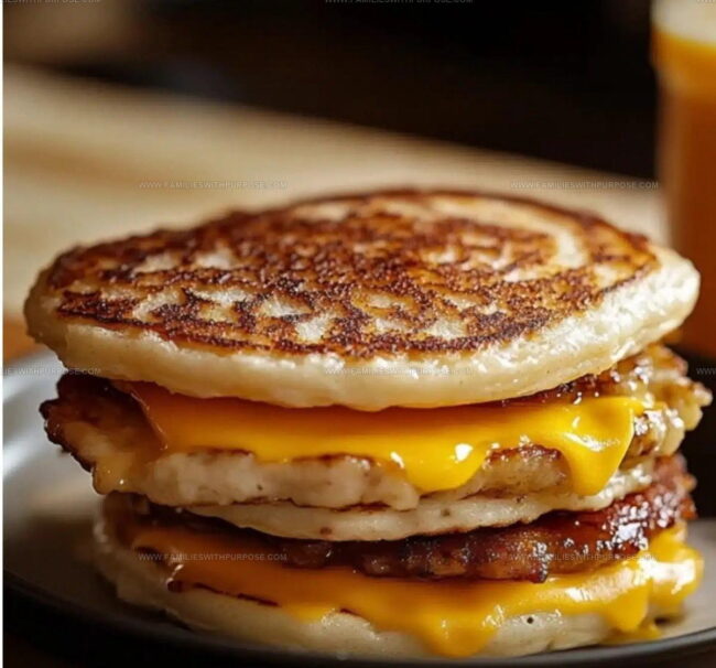 Steps Behind A Golden McGriddle Layer