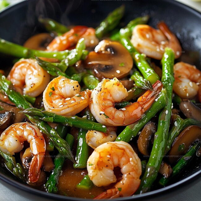 Stir-Fry Guide for Shrimp with Asparagus and Mushrooms