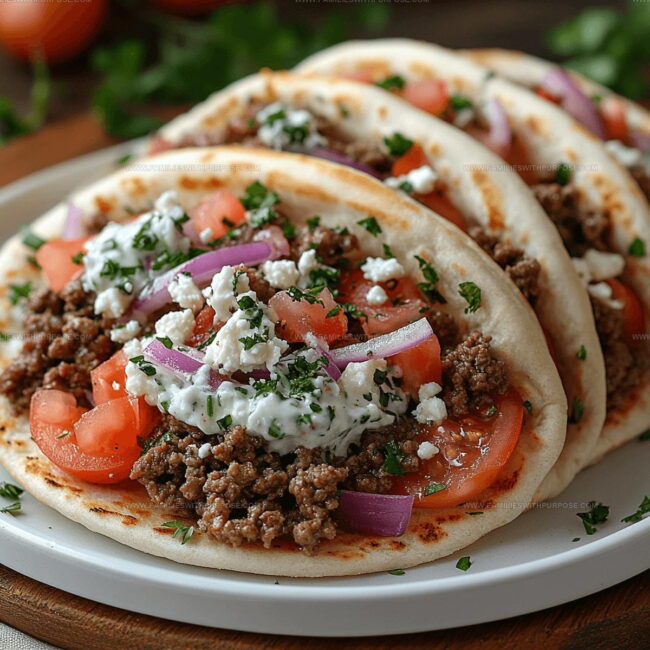 Steps for Making Ground Beef Gyro