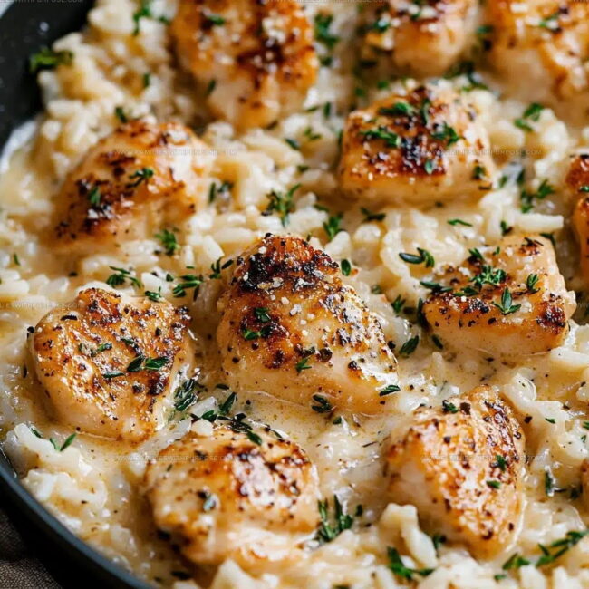 One-Pan Directions for Creamy Parmesan Chicken and Rice