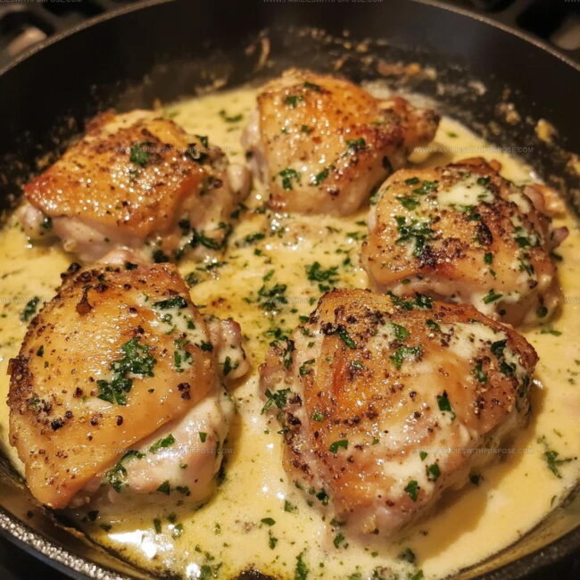 Skillet Method for Garlic Butter Chicken Thighs