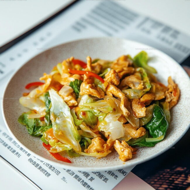 Cooking Method for Chicken Cabbage Stir Fry