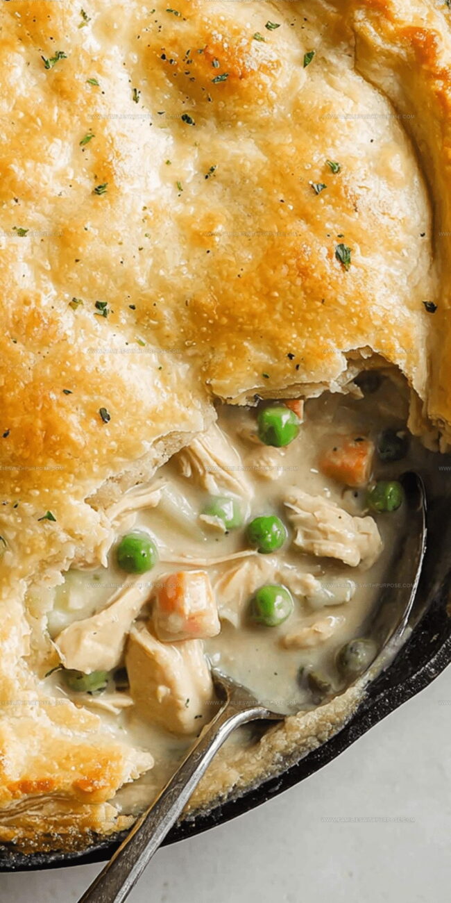 Preparing Skillet Chicken Pot Pie Step By Step