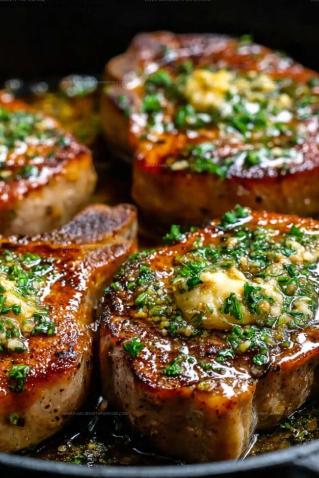 Juicy Garlic Butter Pork Chops Cooking Steps