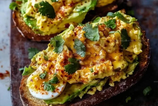 Assembly Steps for Chili Butter Avocado Toast