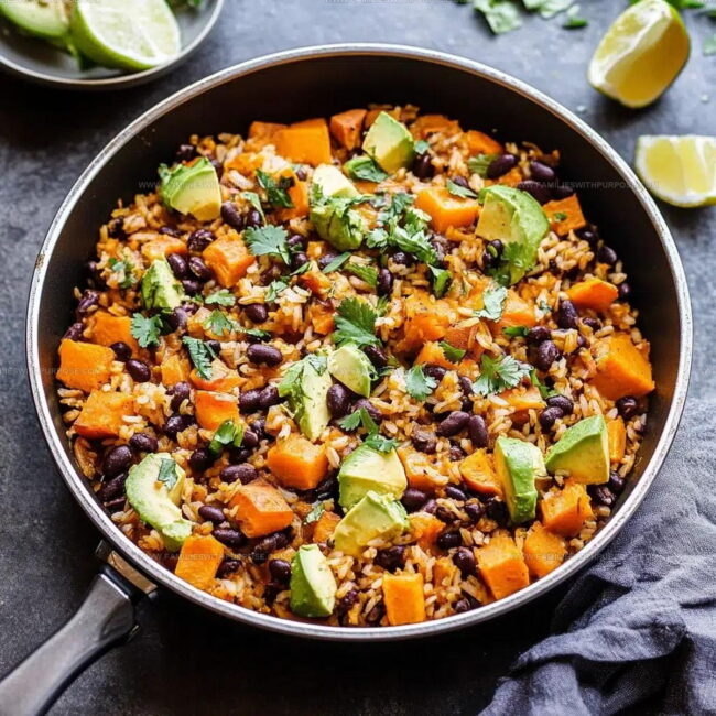 How to Prepare Southwest Sweet Potato Black Bean Rice Skillet