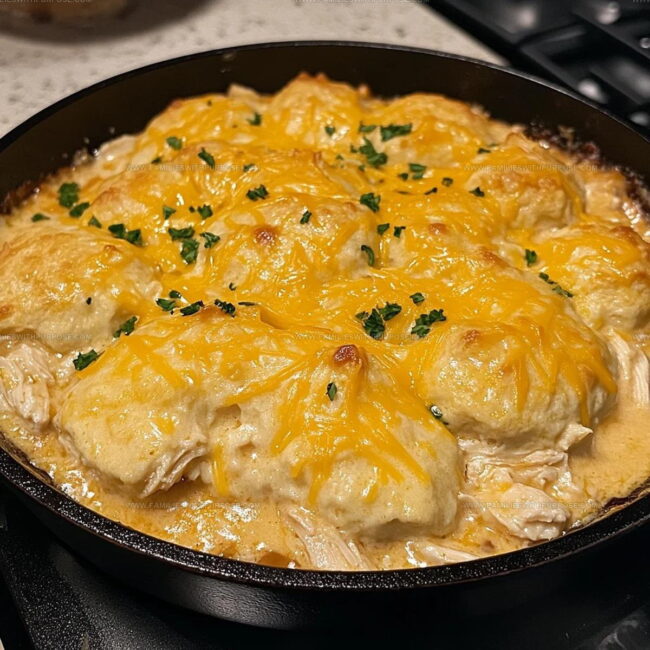 How to Make Cheesy Chicken and Biscuit Dump Skillet