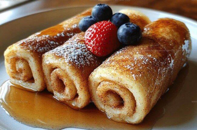 Cinnamon Roll French Toast Roll-Ups Cooking Directions