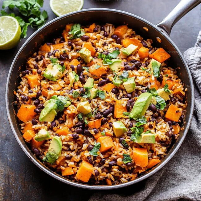 Why Southwest Sweet Potato Black Bean Rice Skillet Feels Balanced