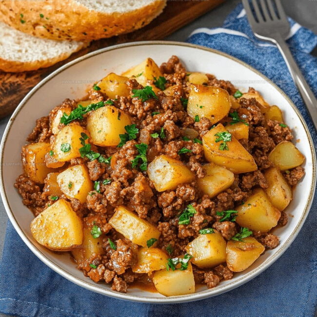 Preparation Steps for Ground Beef and Potato Dinners