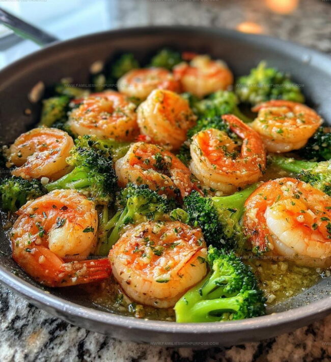 Cooking Directions for Garlic Butter Shrimp and Broccoli