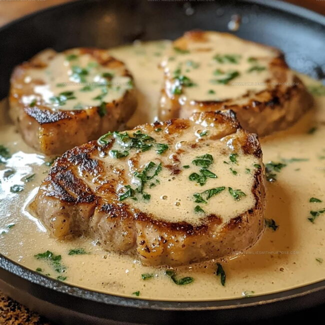 The Method for Creamy Garlic Boneless Pork Chops