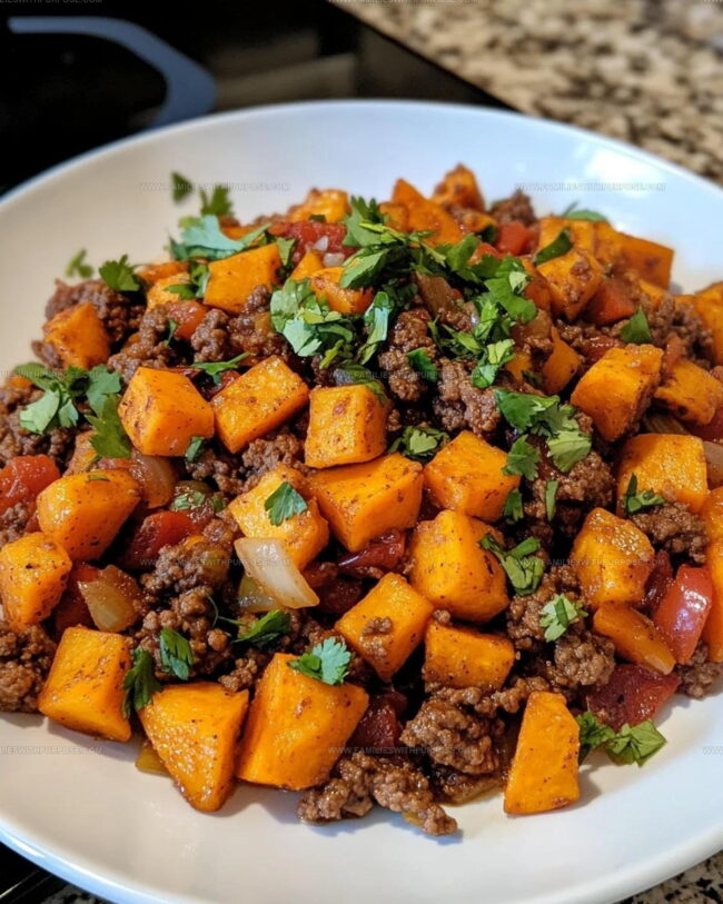 Step-by-Step Instructions For Ground Beef Sweet Potato Skillet