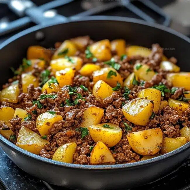 Hearty Elements Behind This Ground Beef And Potatoes Dish
