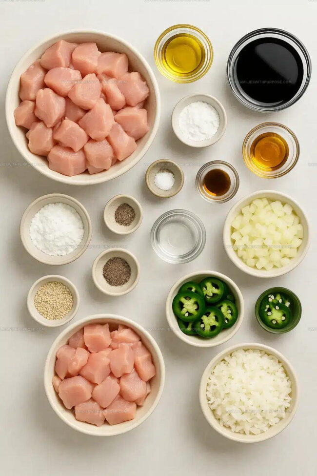 Chicken Jalapenos And Sauce Ingredients For Jalapeno Chicken