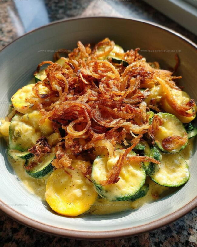 How To Make Creamy Squash Bake with Crispy Onions