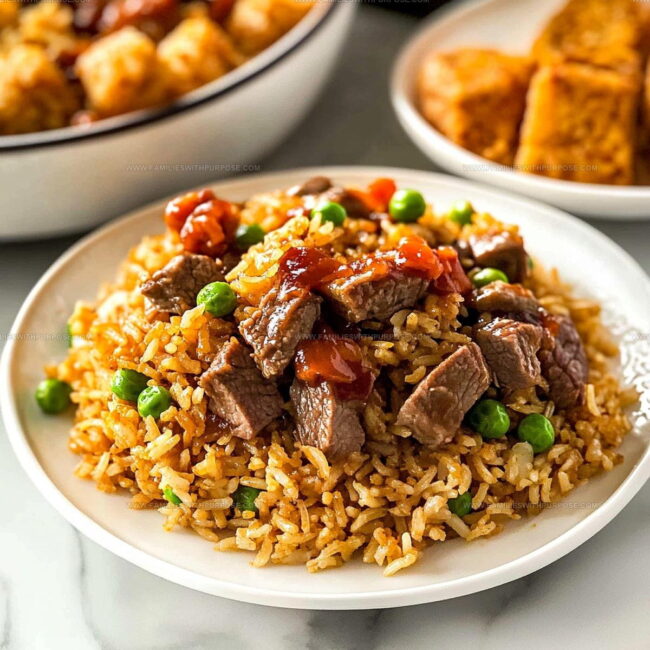 Steak Fried Rice Cooking Steps