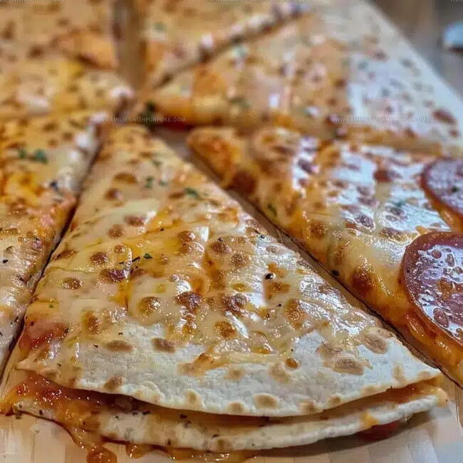 Pepperoni Sauce Cheese And Tortillas Of These Pizzadillas