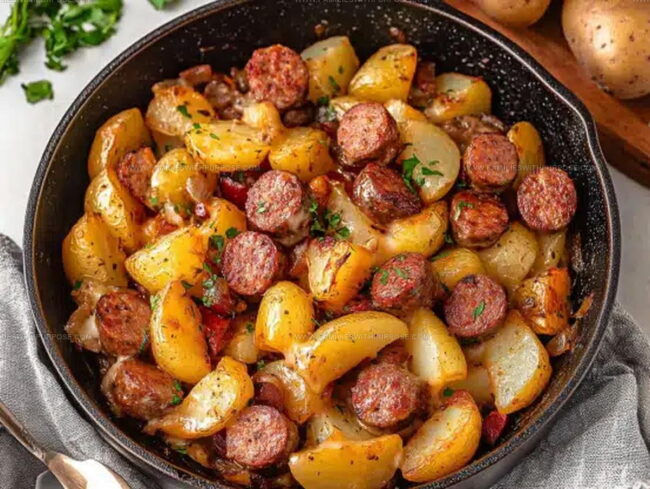 Sausage and Spud Elements of Smoked Sausage and Potatoes