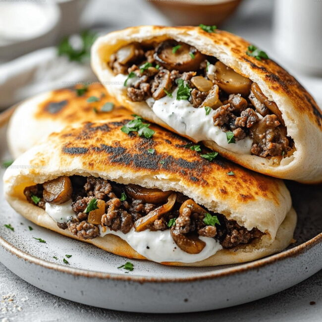 Helpful Cooking Notes For Cheesy Beef And Mushroom Pita Pockets