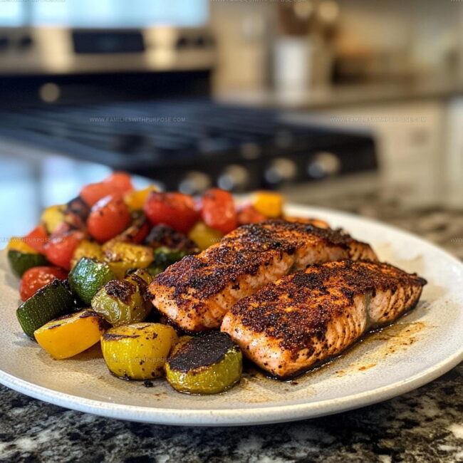 How to Enhance Blackened Salmon with Charred Vegetables