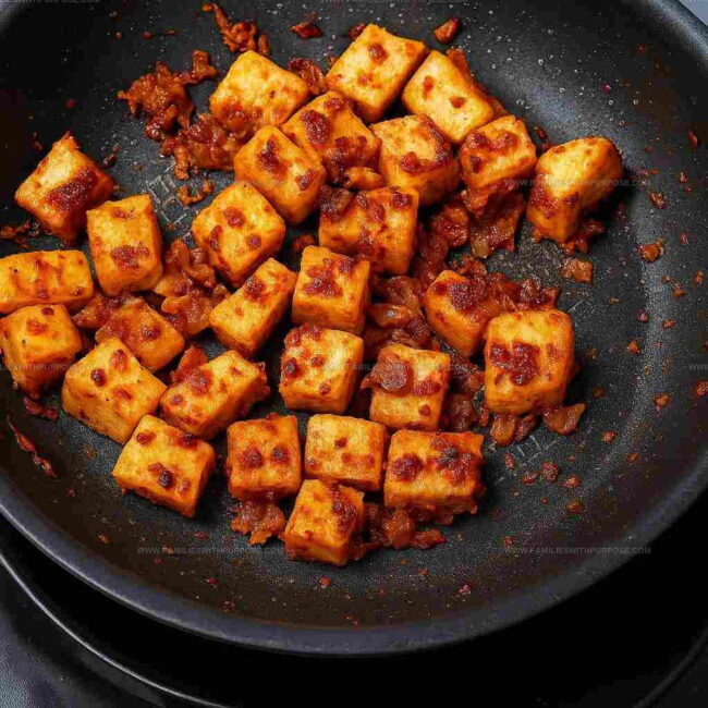 Preparing Garlic Paneer Step By Step