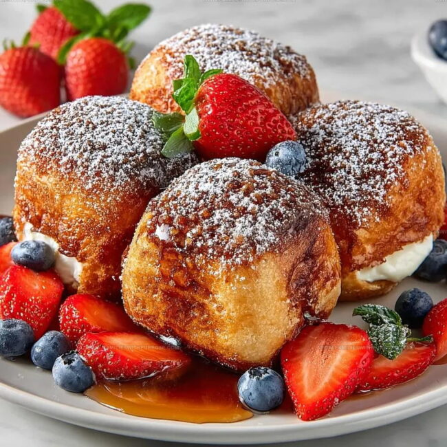 Preparing Hawaiian Roll French Toast Step by Step