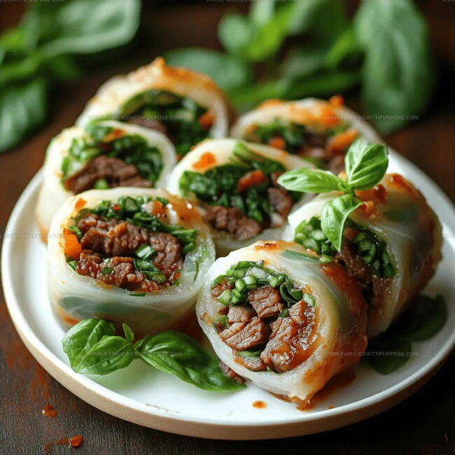 How to Make Thai Basil Beef Rolls Fast