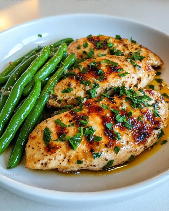 How To Serve Garlic Parmesan Chicken With Green Beans