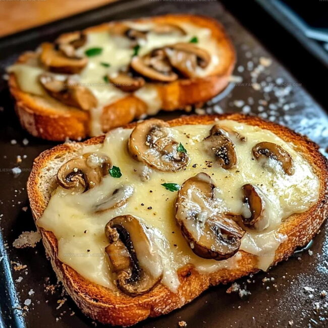 How to Make Gourmet Cheesy Mushroom Garlic Toasts