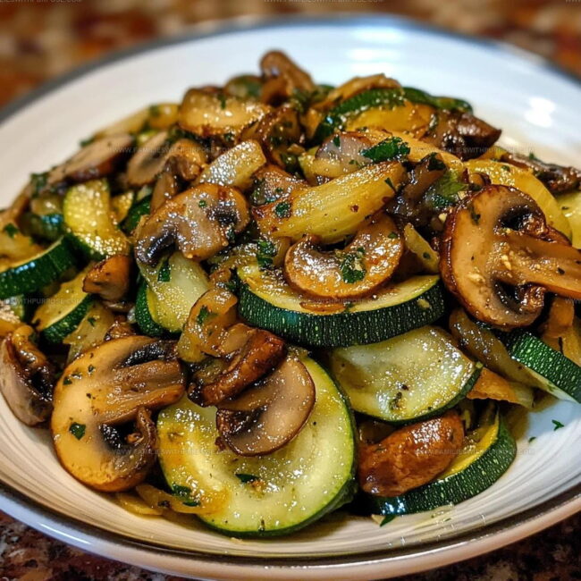 Cooking Method for Sautéed Zucchini Mushrooms and Onions