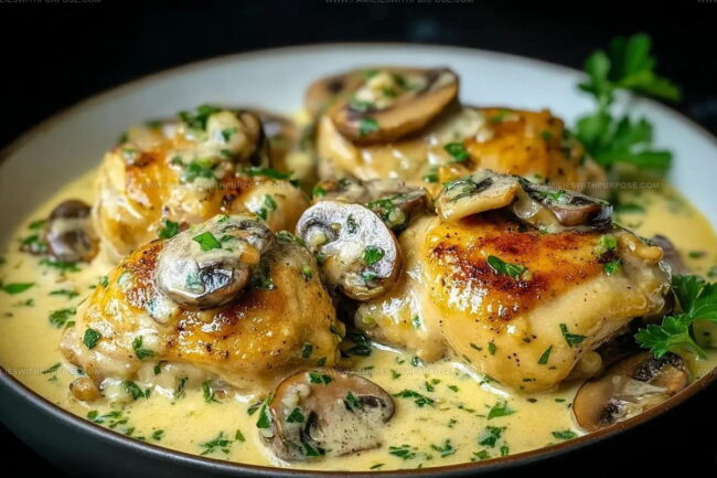 Steps for Making Creamy Garlic Mushroom Chicken Thighs