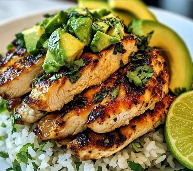 Honey Lime Chicken Avocado Rice Stack Storage