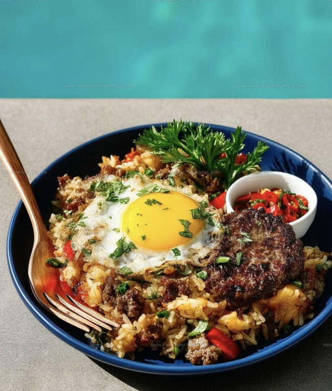 Step-by-Step Method for Cheeseburger Fried Rice