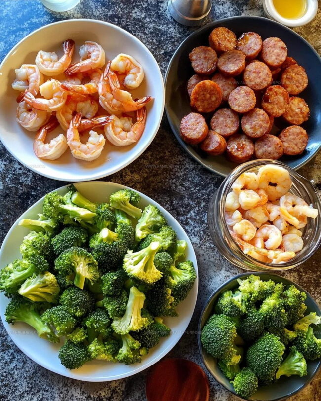 Complete Ingredient List for Honey Garlic Shrimp Sausage and Broccoli