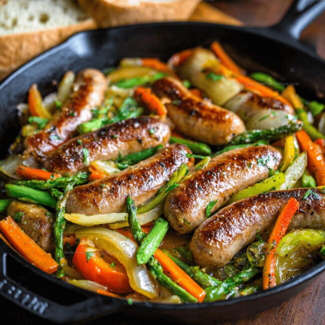 Cooking Method for Garlic Butter Bratwurst Skillet