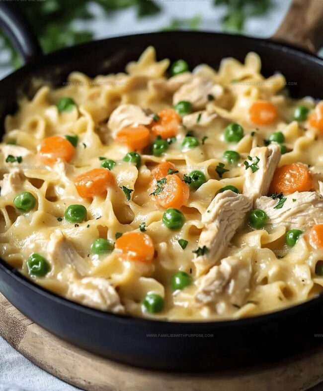How to Make Chicken Pot Pie Noodle Skillet