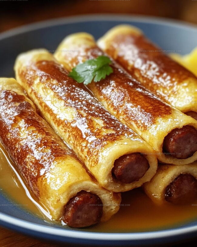Step By Step Instructions For Sausage French Toast Roll Ups