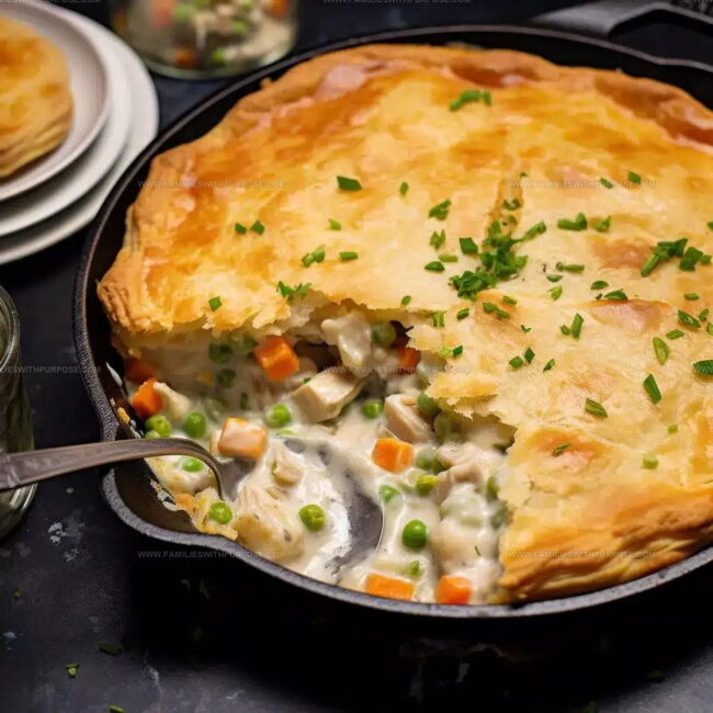 Preparing Skillet Chicken Pot Pie Step by Step